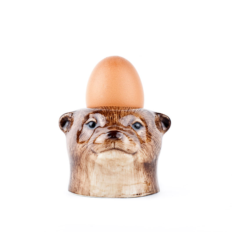 Otter Egg Cup, H7cm, Brown-0