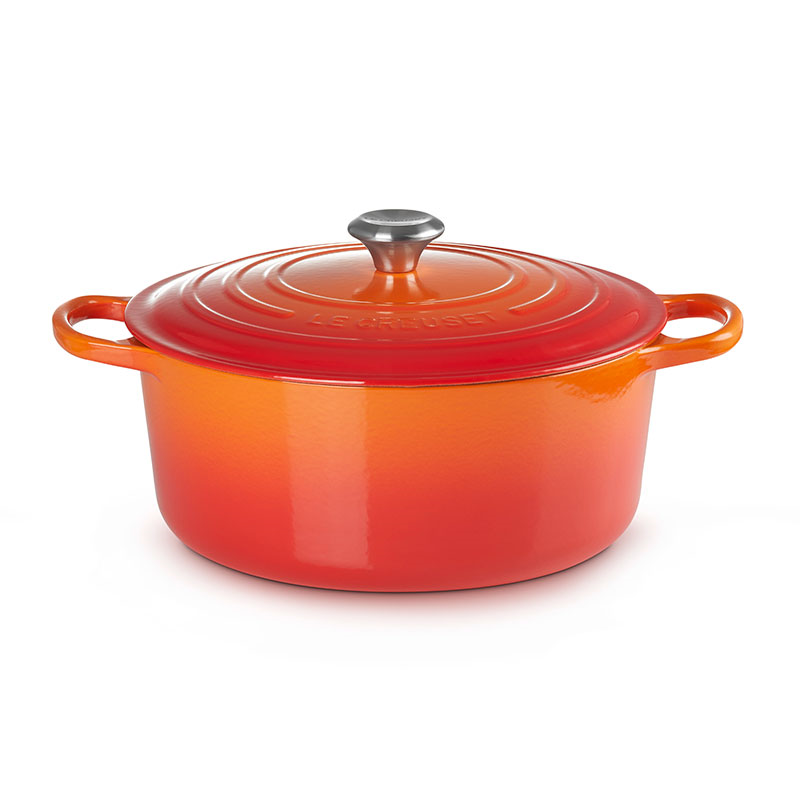 Cast Iron Round Casserole, 30cm, Volcanic-1