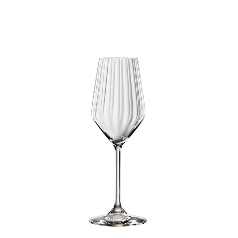 LifeStyle Set of 4 Champagne Glasses, 310ml, Clear-1