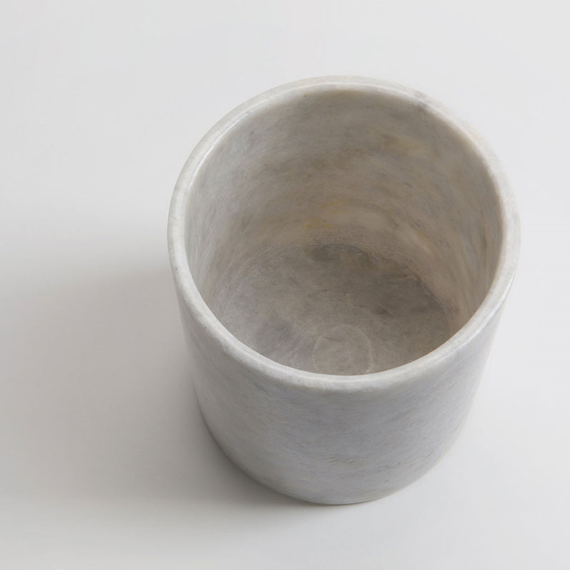 Mandalay Utensil Pot, 16.5 x 14.5cm, Marble-2