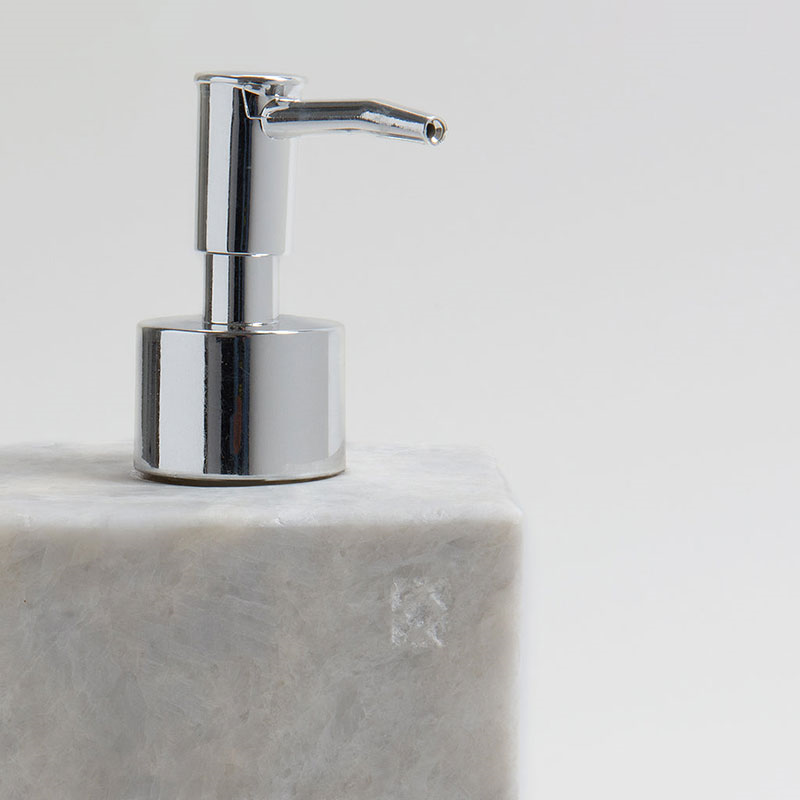 Mandalay Soap Dispenser, 19.5 x 8.5cm, Marble-3