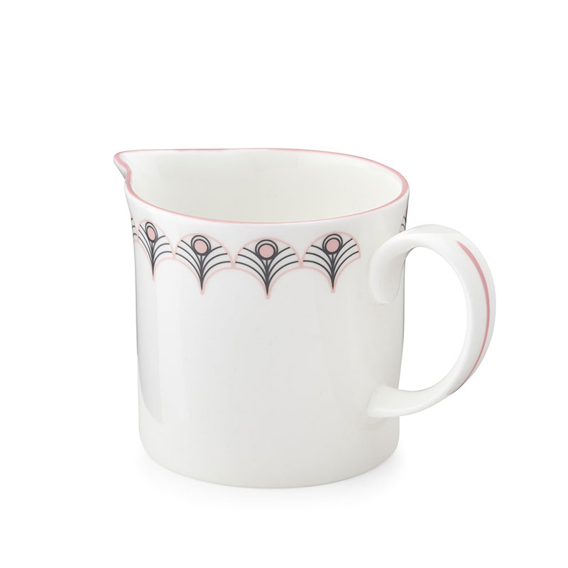 Peacock Milk Jug, 300ml, Grey & Blush Pink-2