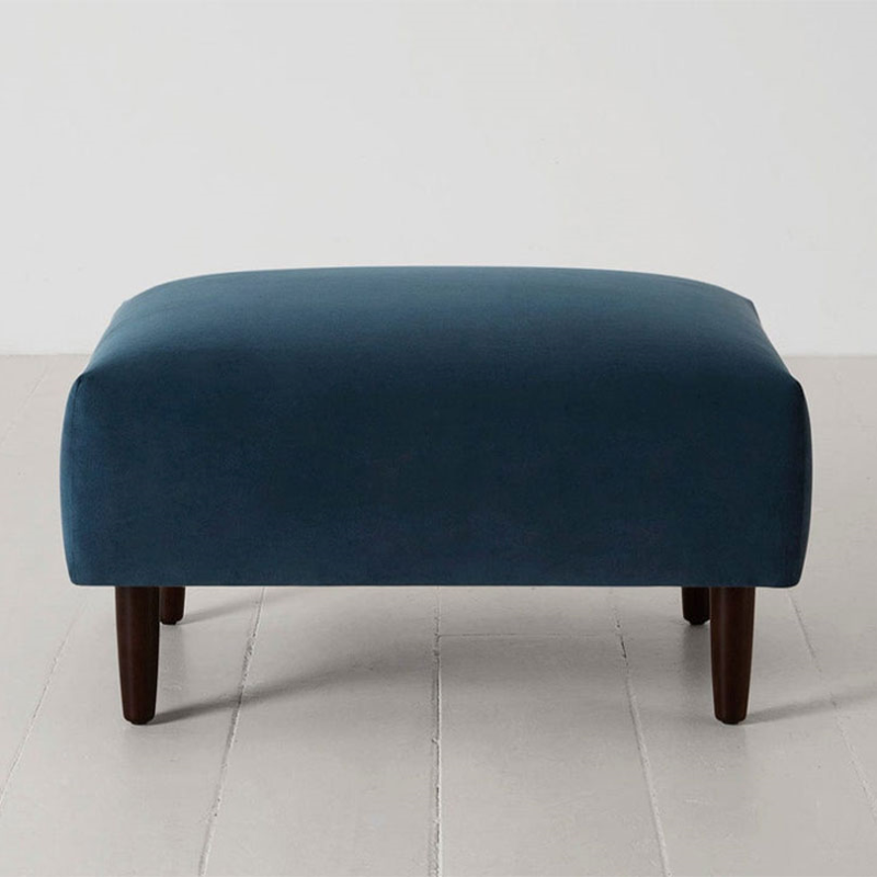 Model 05 Velvet Ottoman, Teal-0