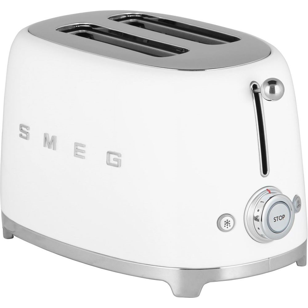 50's Retro 2 slice toaster, White-1