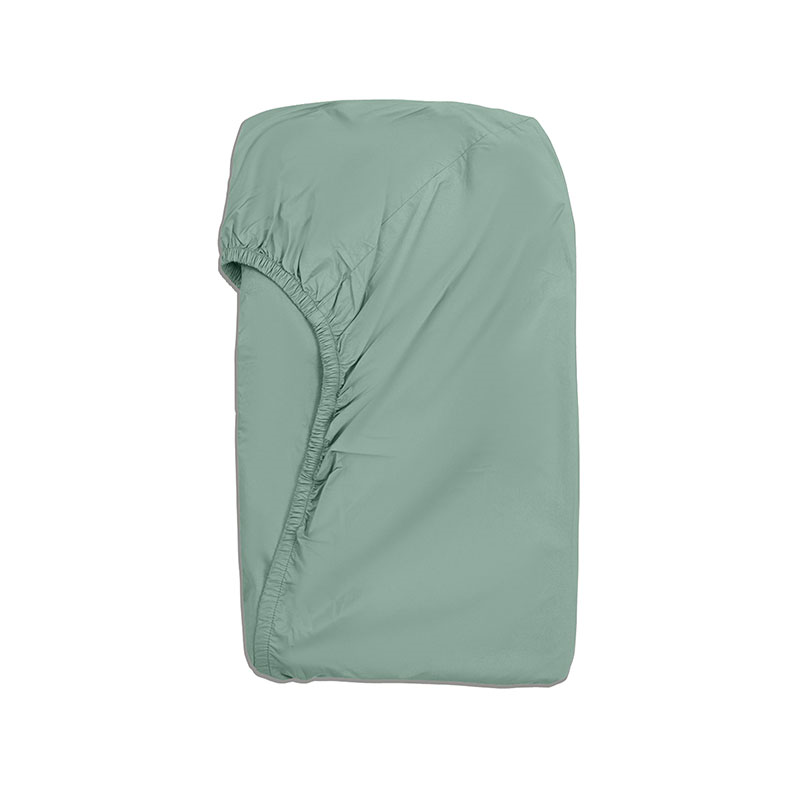 Perfect Percale  Fitted Sheet, Superking, Sage Green-0