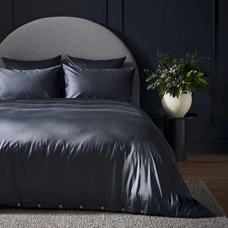 Luxe Cotton King Size Duvet Cover, Ink-0