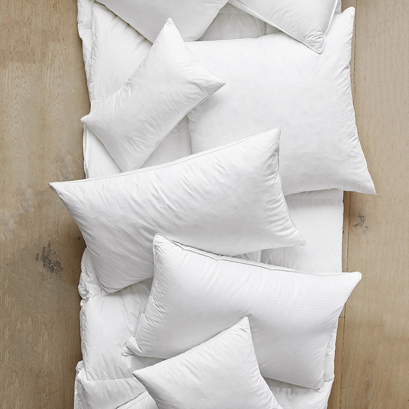 Duck Feather Square Cushion Pads, Medium, White-2