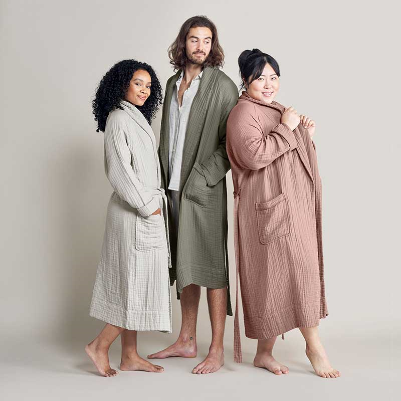 The Dream Cotton Robe, Extra Large, Rust-2