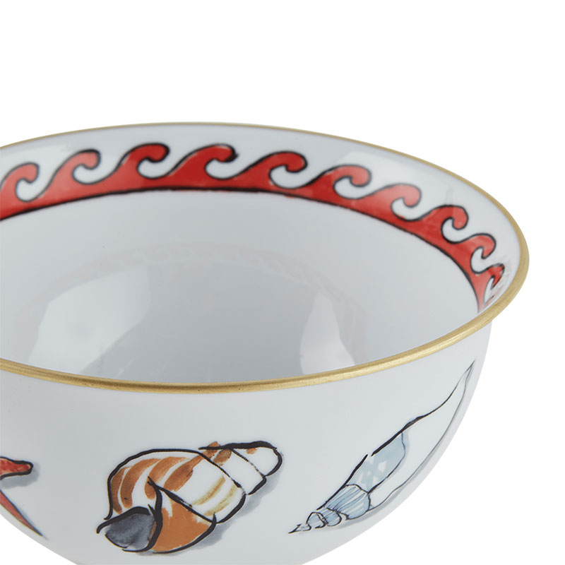 Il Viaggio Di Nettuno Hand-decorated Porcelain Bowl, White, 17cm-3