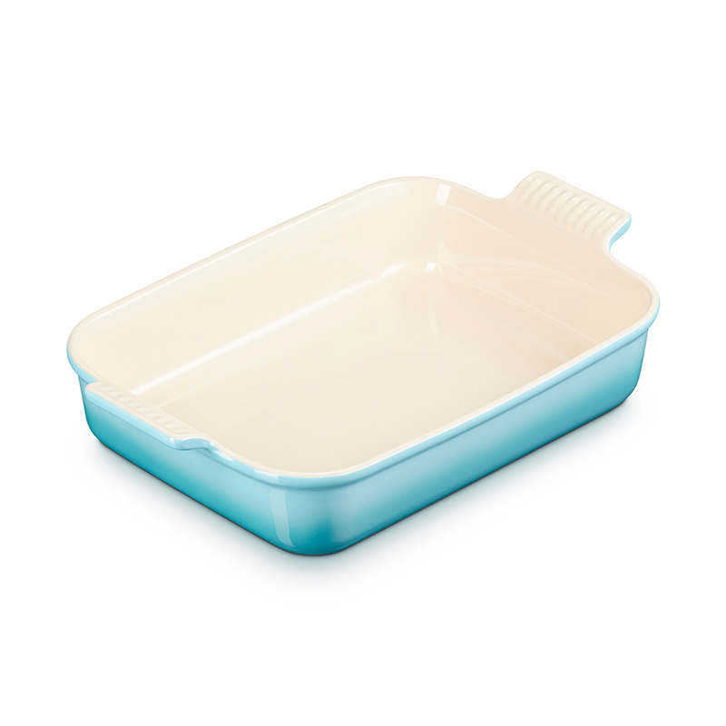 Stoneware Rectangular dish, 32 x 28cm - 3.85 litre, Teal-2