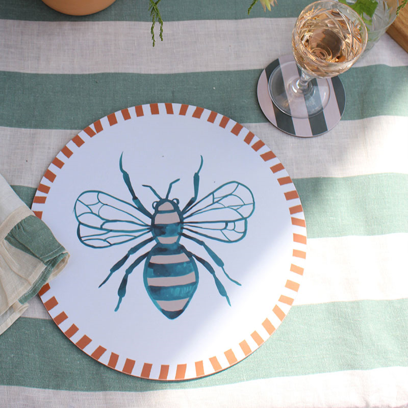 Wasp Placemat, D28cm, Multi-0