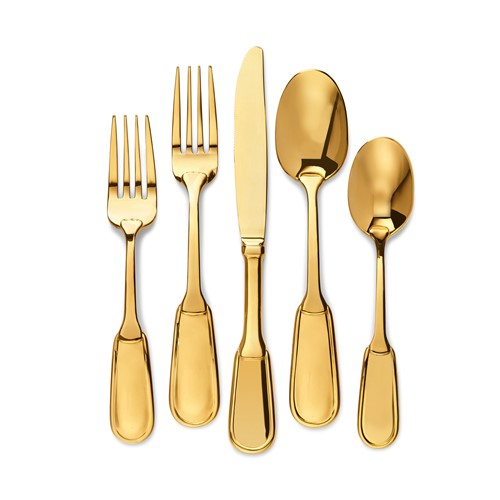 Wentworth 5 piece place setting, Gold-0