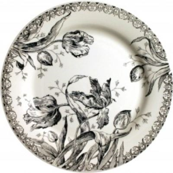 Gien- Tulipes Noires, Dinner Plate, Set of 4-0