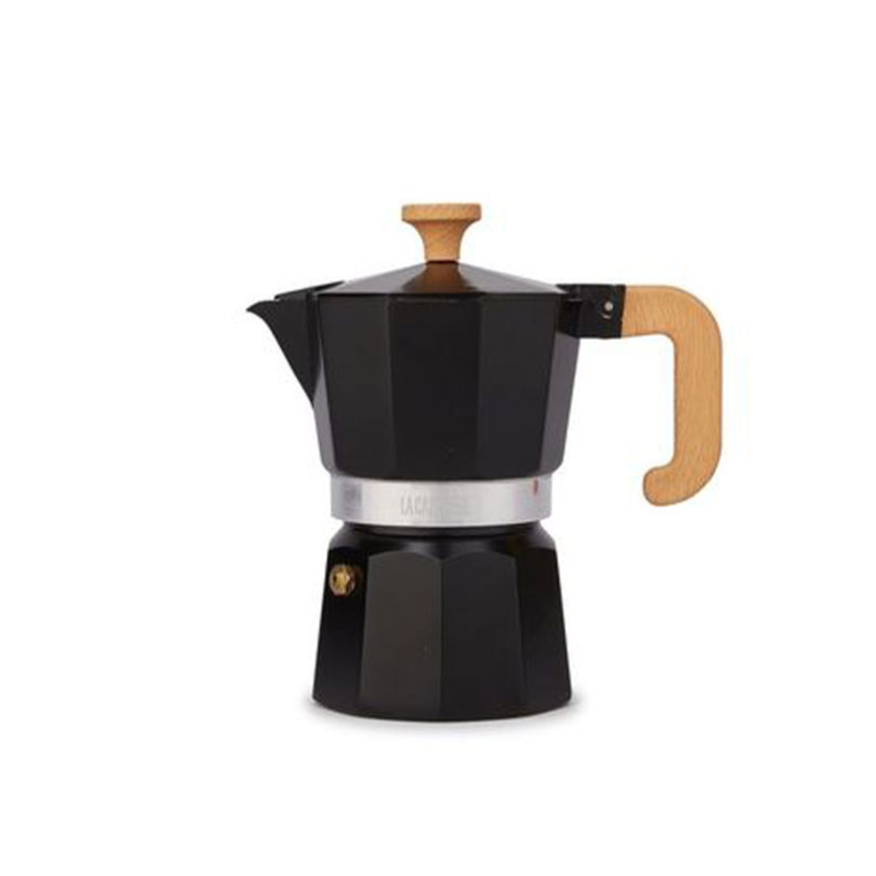 Venice Aluminium Espresso Maker, 3 Cup, Black-4