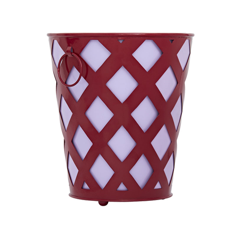 Trellis Planter, H21cm, Dark Red-2