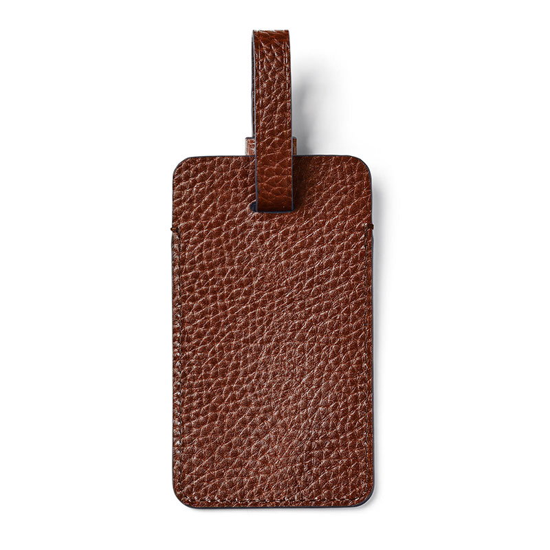 Luggage Tag, H11.5 x W6.5cm, Tobacco Pebble-2