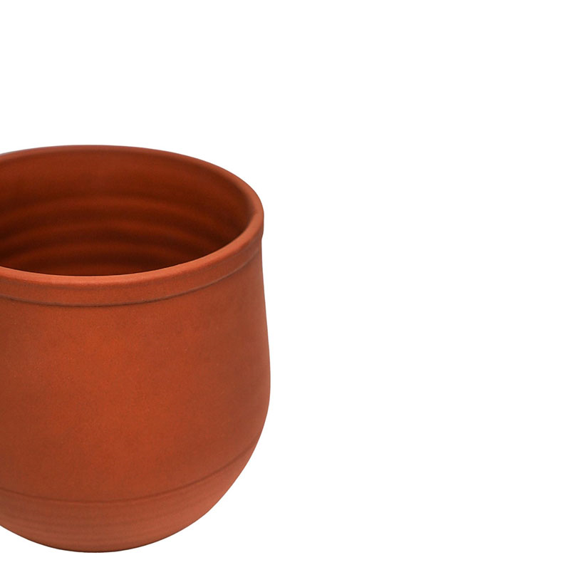 Handthrown Planter, D19cm, Burnt Umber-2