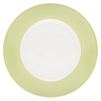 Sous Le Soleil Soup Plate, D22.5cm, Matt Gold Classic Pastel Green-0