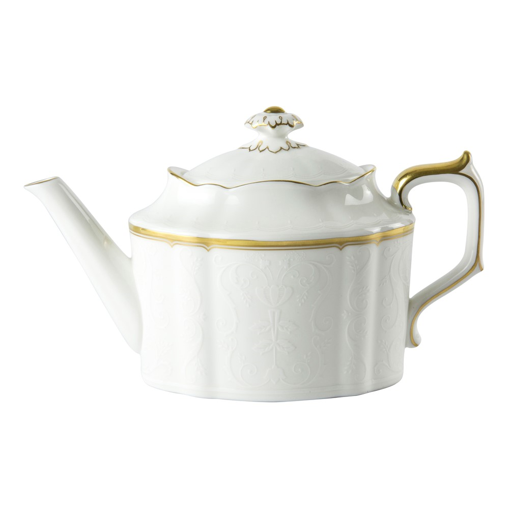 Darley Abbey Pure Gold Smll teapot, 51cl, White/Gold-0