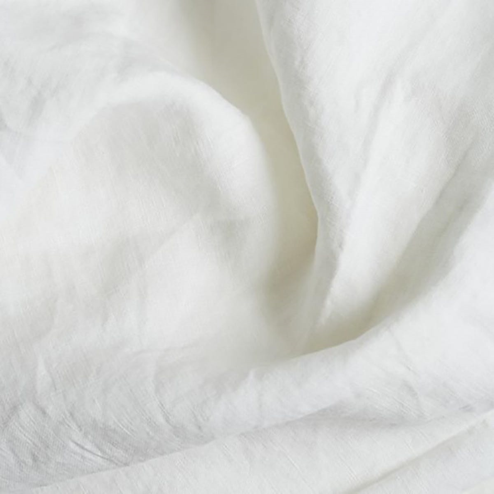 White Linen Duvet Cover, Super King-3