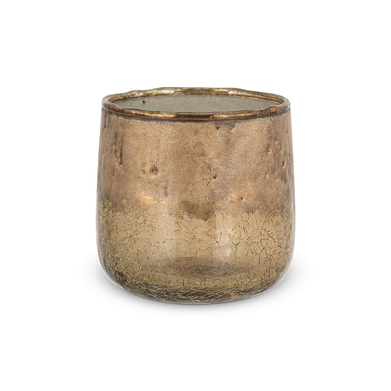 Konara Tealight Holder, D9cm, Copper Smoke-1