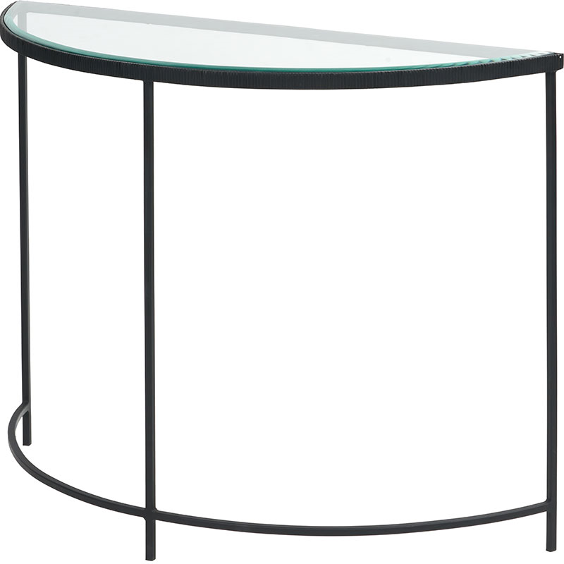 Marazzi Half Moon Console Table, Black-3