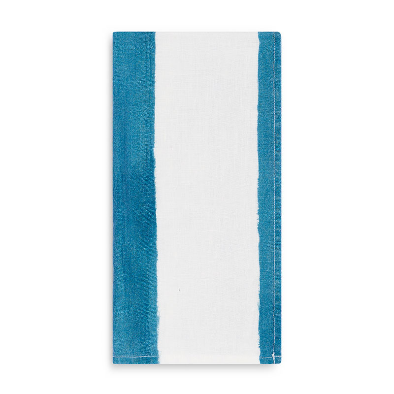 Stripe Linen Napkin, 50cm x 50cm, Sky Blue-3