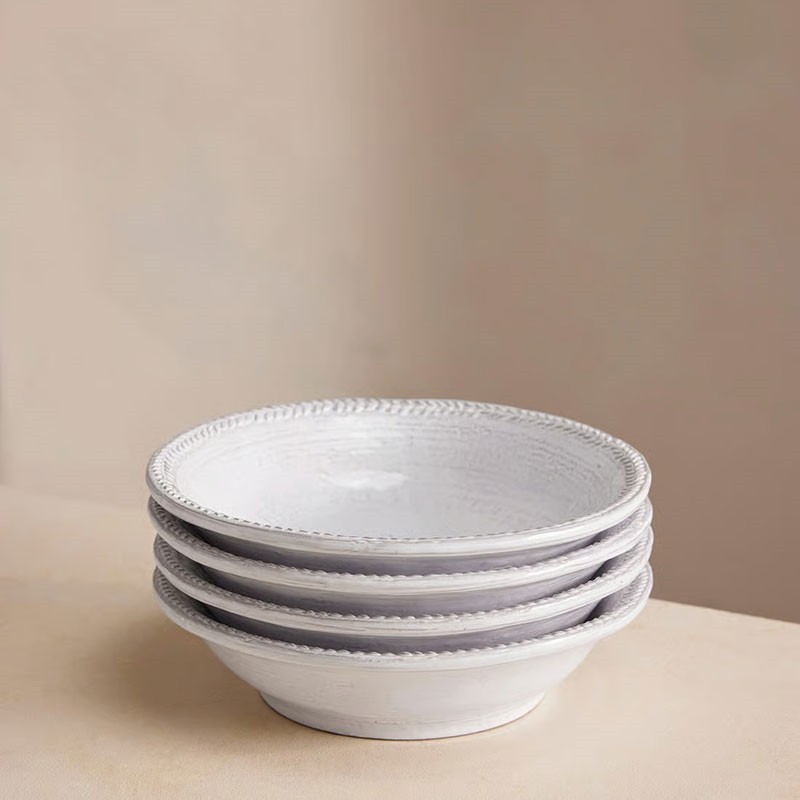 Hillcrest Set of 4 Pasta Bowls D22cm, White-0