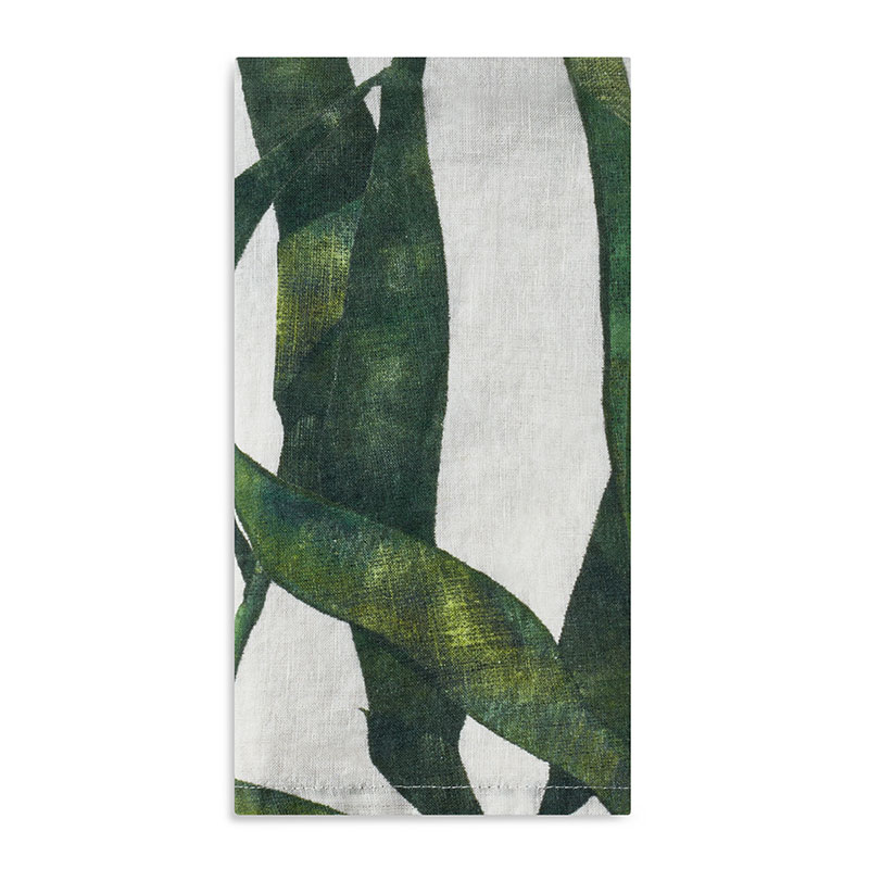 Les Palmiers Leaf Napkin, 50cm x 50cm, Green-1