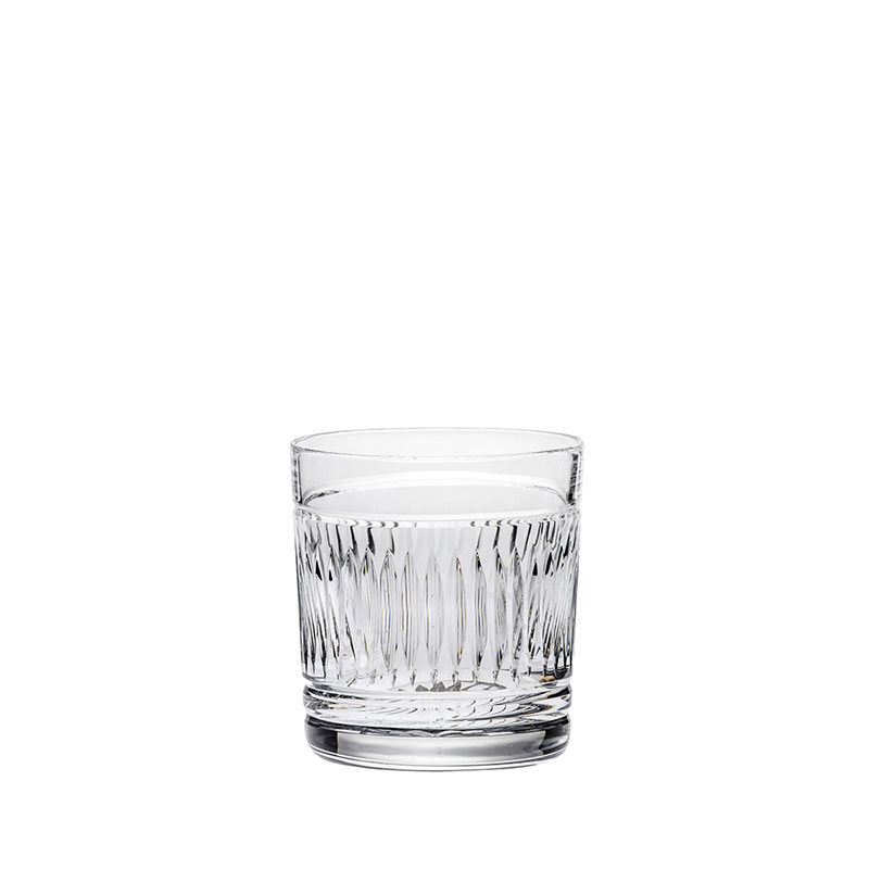 Art Deco Set of 2 Whisky Tumblers, 260ml, Clear-2