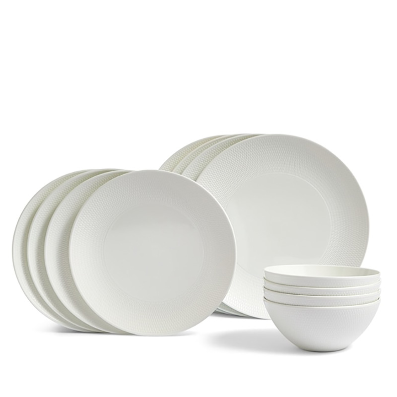 Gio 12 Piece Dinnerware Set, White-0