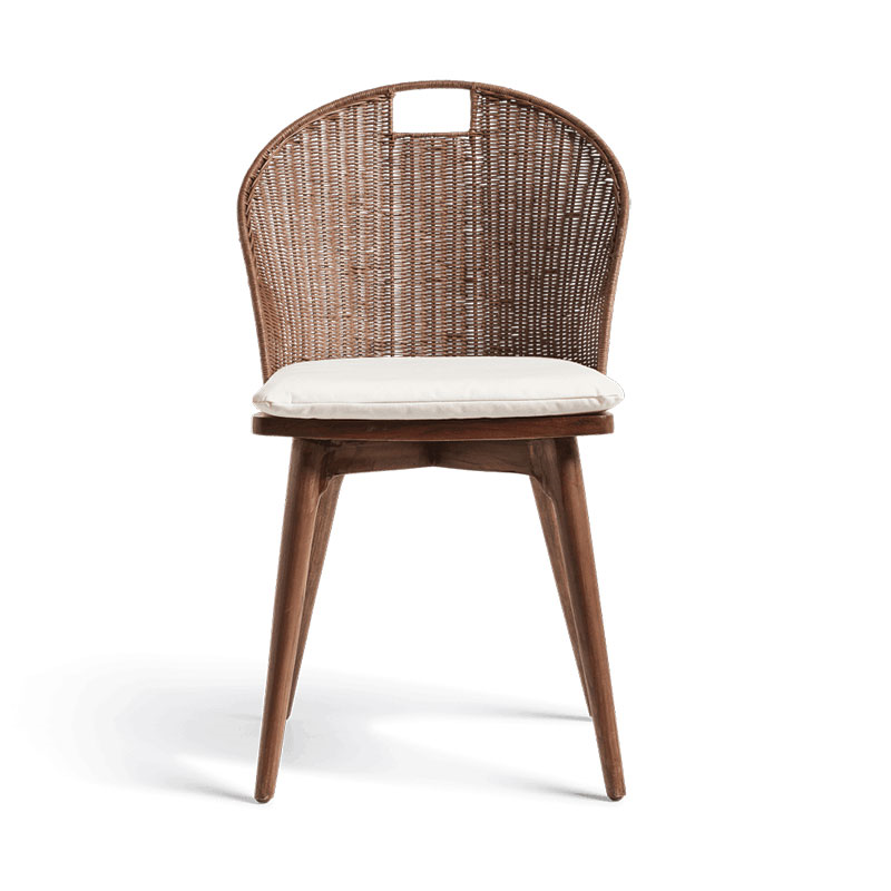 Panela Rattan Dining Chair, Chestnut-1