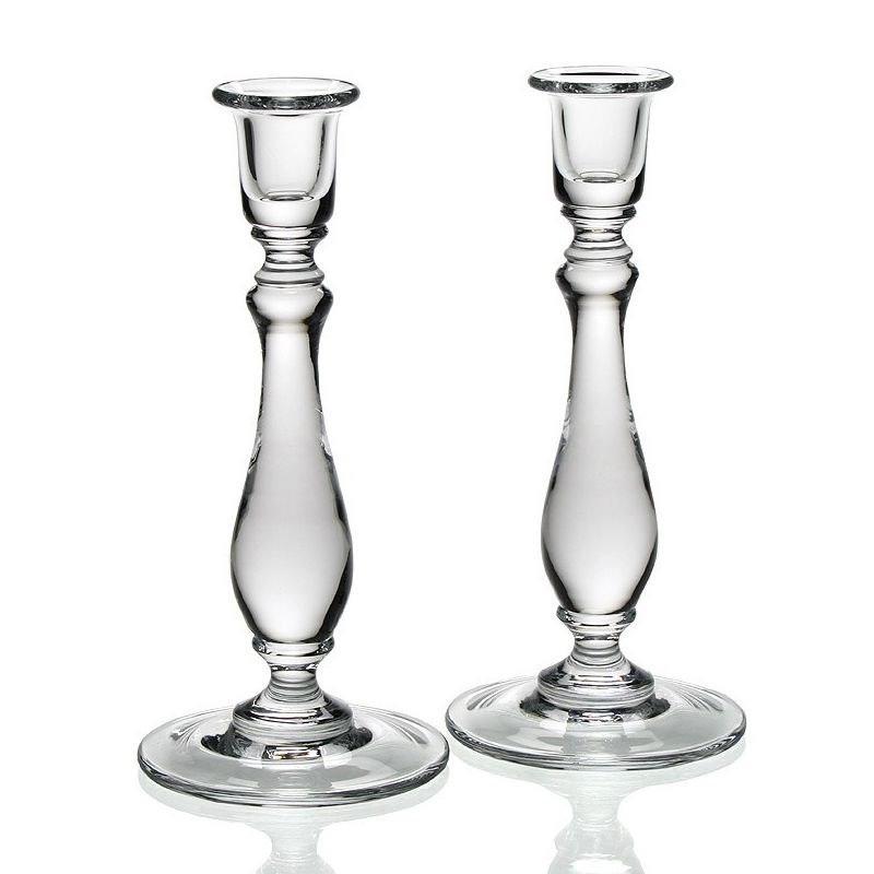 Meryl Pair of candlesticks, 25.5cm, Crystal-0