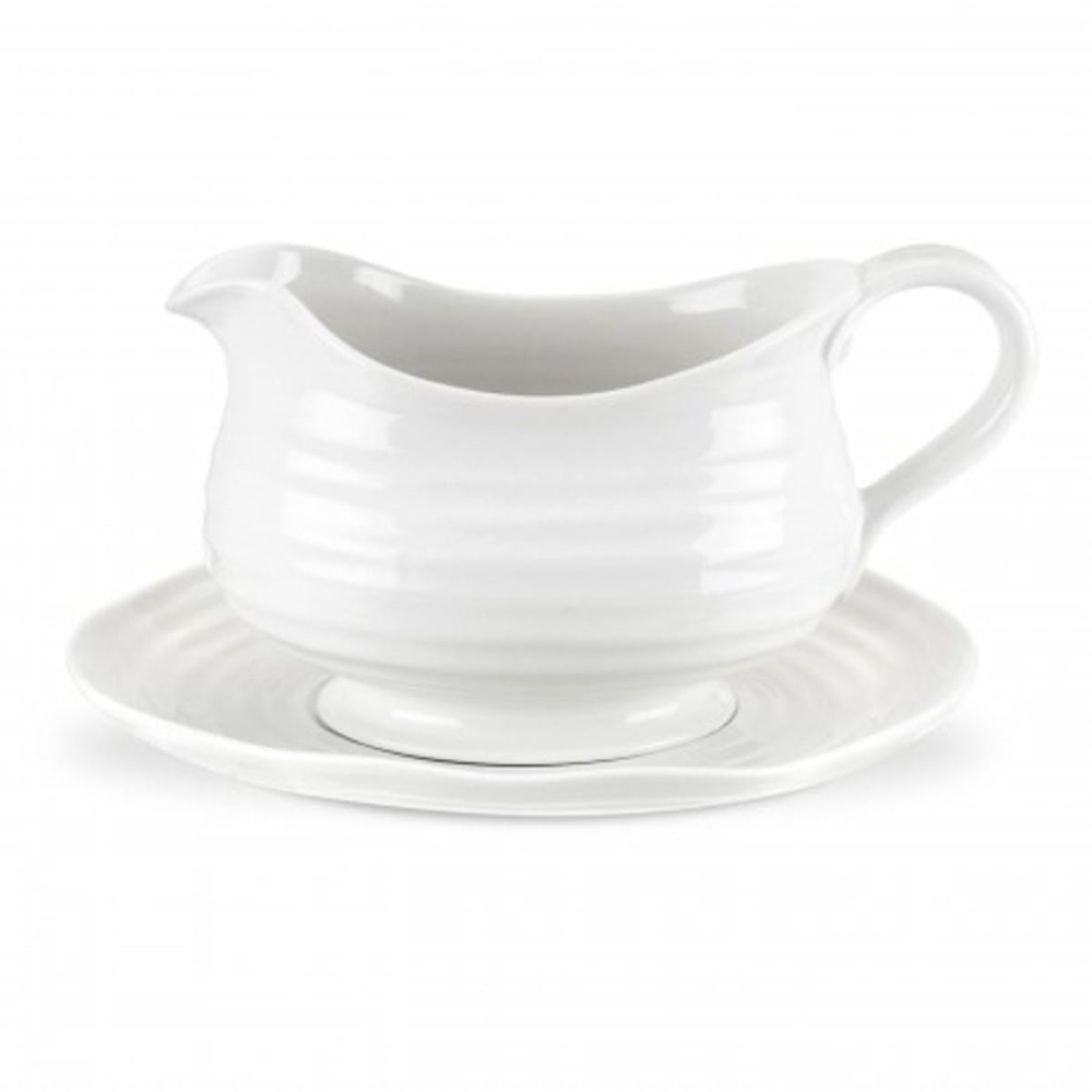 Ceramics Sauce boat and stand, 55cl, White-1