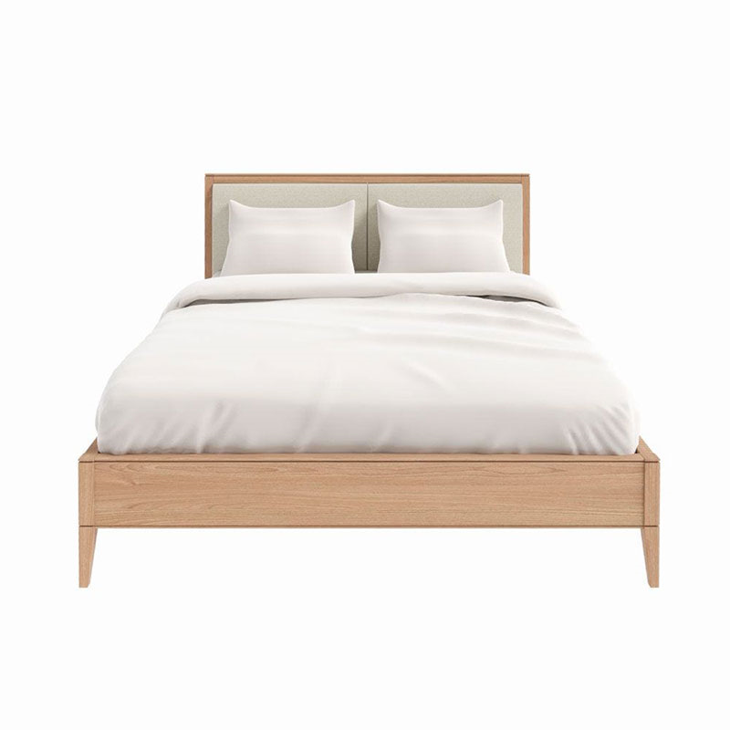 Lars King Size Bed, Cashmere and Oak-0