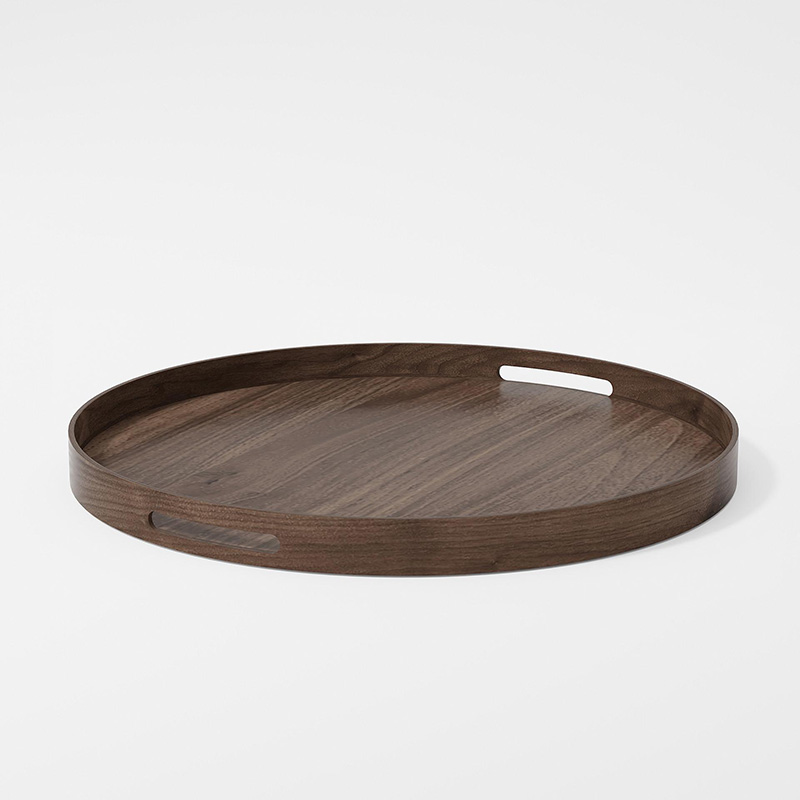 Busboy Round Tray, D45cm, Walnut-3