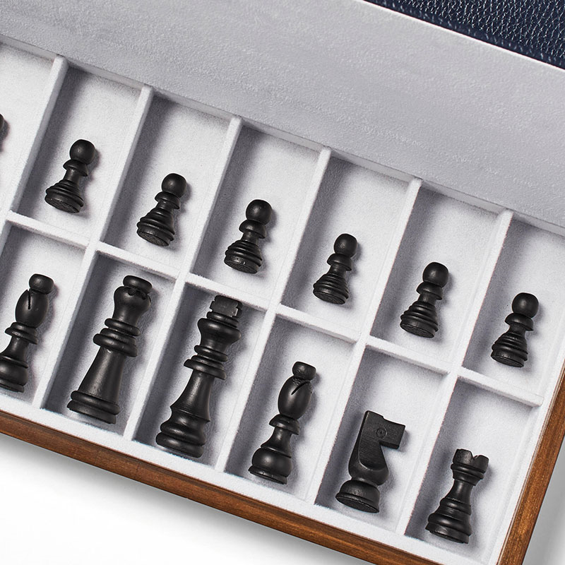 Foldable Chess Set, L39 x W39cm, Pine Wood-4