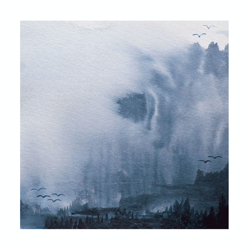 Ethereal Square Signed Print, 30 x 30cm, Blue-0