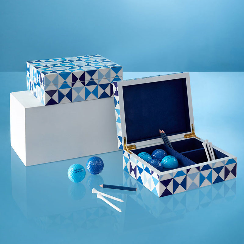 Sorrento Lacquer Golf Gift Set, Blue-0