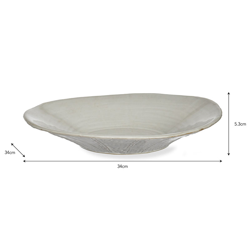 Ithaca Meze Plate, D34cm, White-4