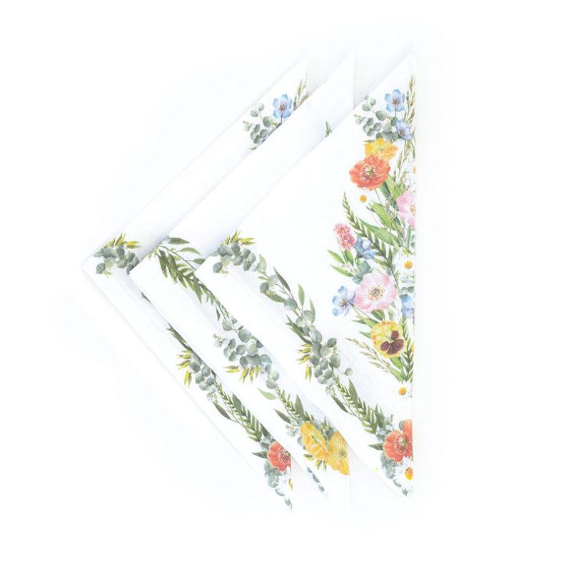 English Garden Vintage Linen Napkin, 52 x 52cm-1