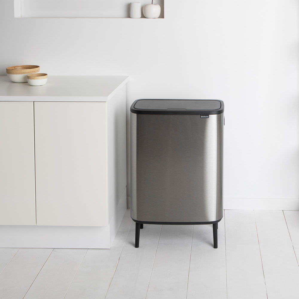 Bo Touch bin, 60 litre, Matt Steel Fingerprint Proof-7