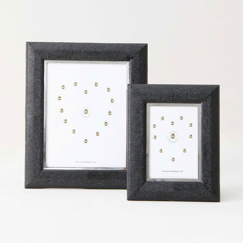 Bella Photo  Frame, 7 x 5", Caviar Black Shagreen-2