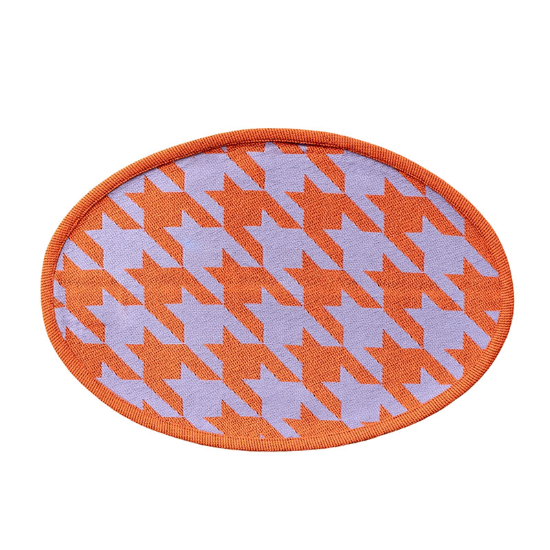 Houndstooth Set of 2 Placemats, 27 x 38cm, Lilac-1