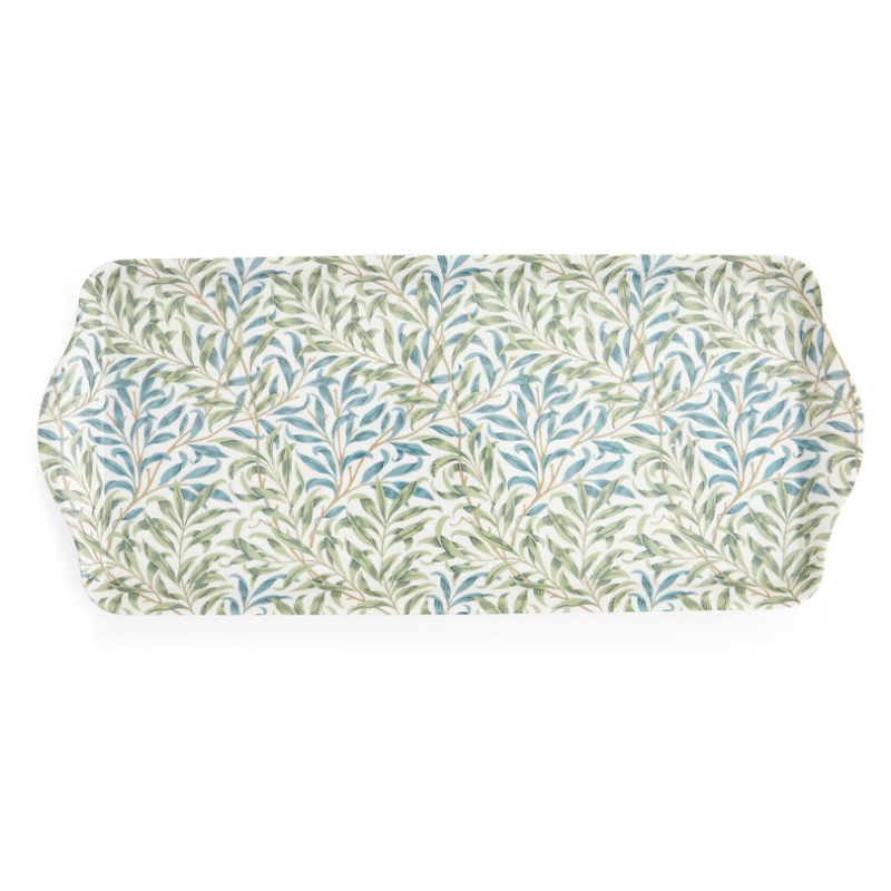 Morris & Co Willow Bough Sandwich Tray, 38.5 x 16.5cm, Sage Green-1