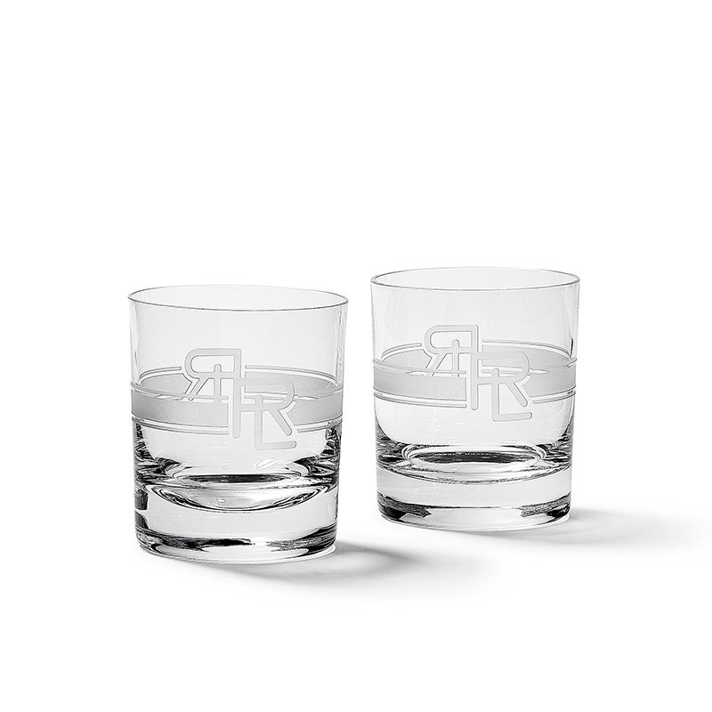 Ashton Set of 2 Double Old Fashioned Glasses, 380ml, Clear-0