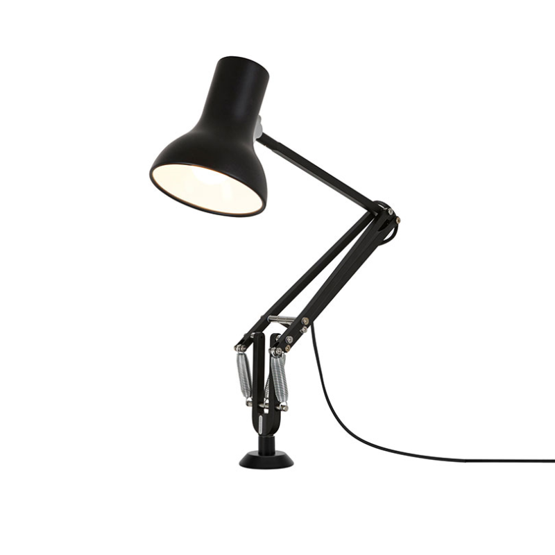 Type 75 Mini Lamp with Desk Insert, Jet Black-1