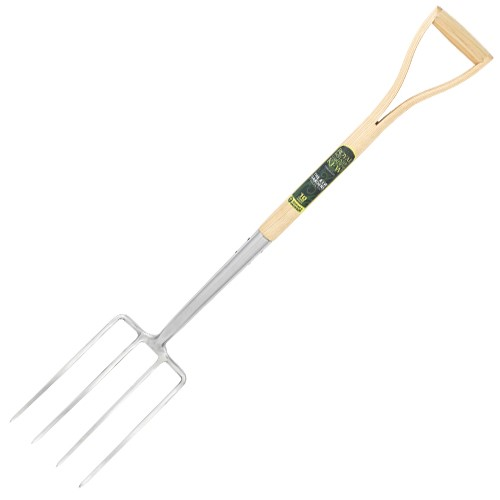 Digging fork, H106.5 x W18cm, Natural/Silver-1