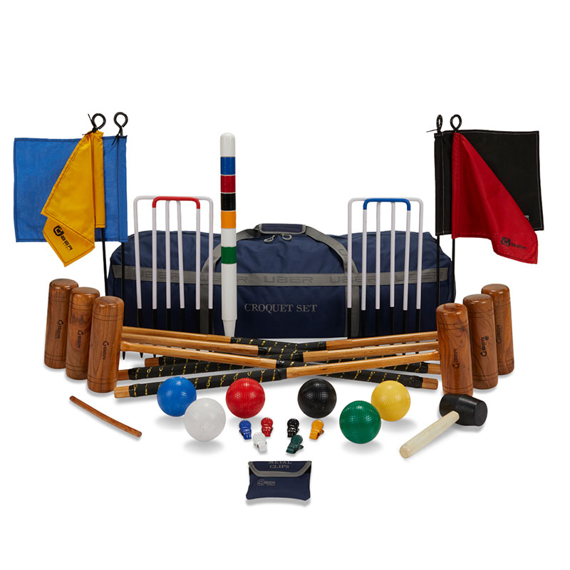 Pro 6 Player Croquet Set with Nylon Bag-0