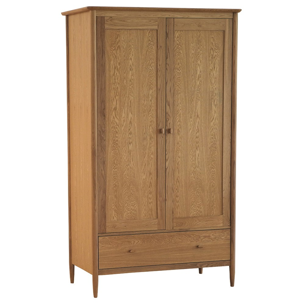 Teramo 2 door wardrobe, H195 x W113 x D61cm, Natural-0